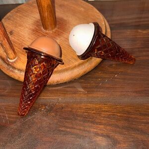 Vintage Salt and Pepper Shakers Ice Cream Cone Shape